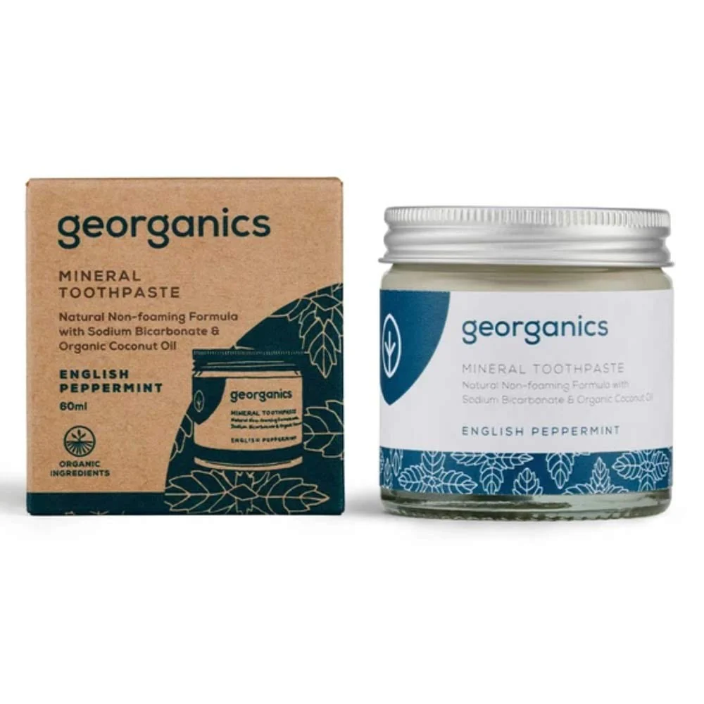 Georganics Natural Mineral-Rich Toothpaste 60ml - English Peppermint - Image 2