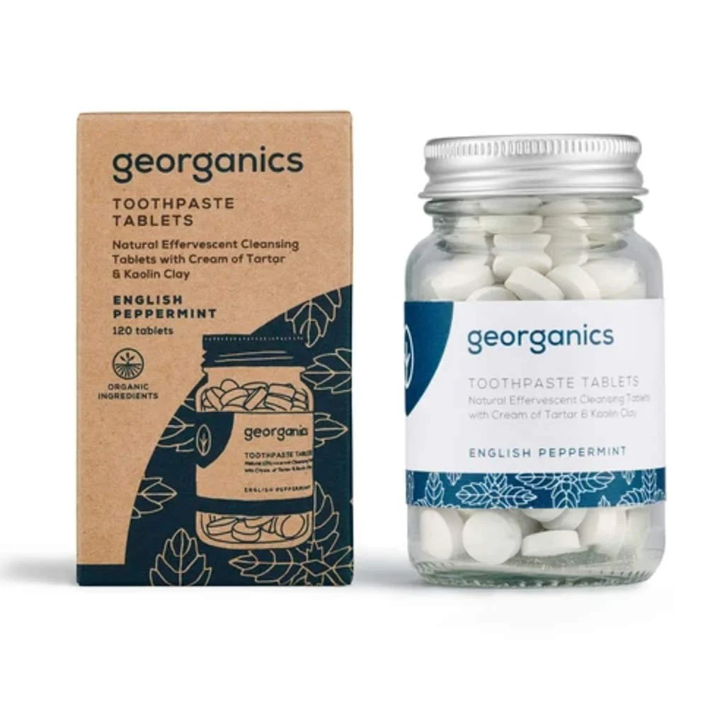 Georganics Natural Toothpaste Toothtablets (120 tabs) - English Peppermint - Image 2