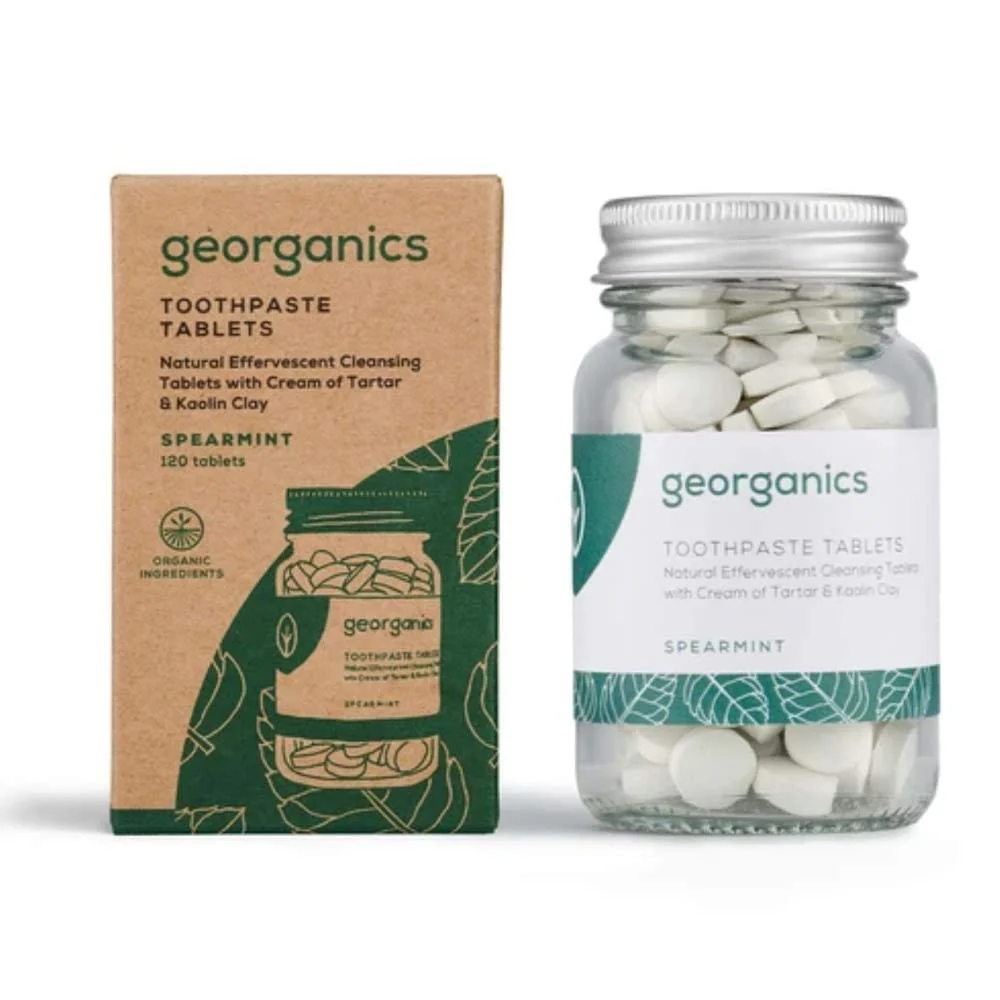 Georganics Natural Toothpaste Toothtablets (120 tabs) - Spearmint - Image 2