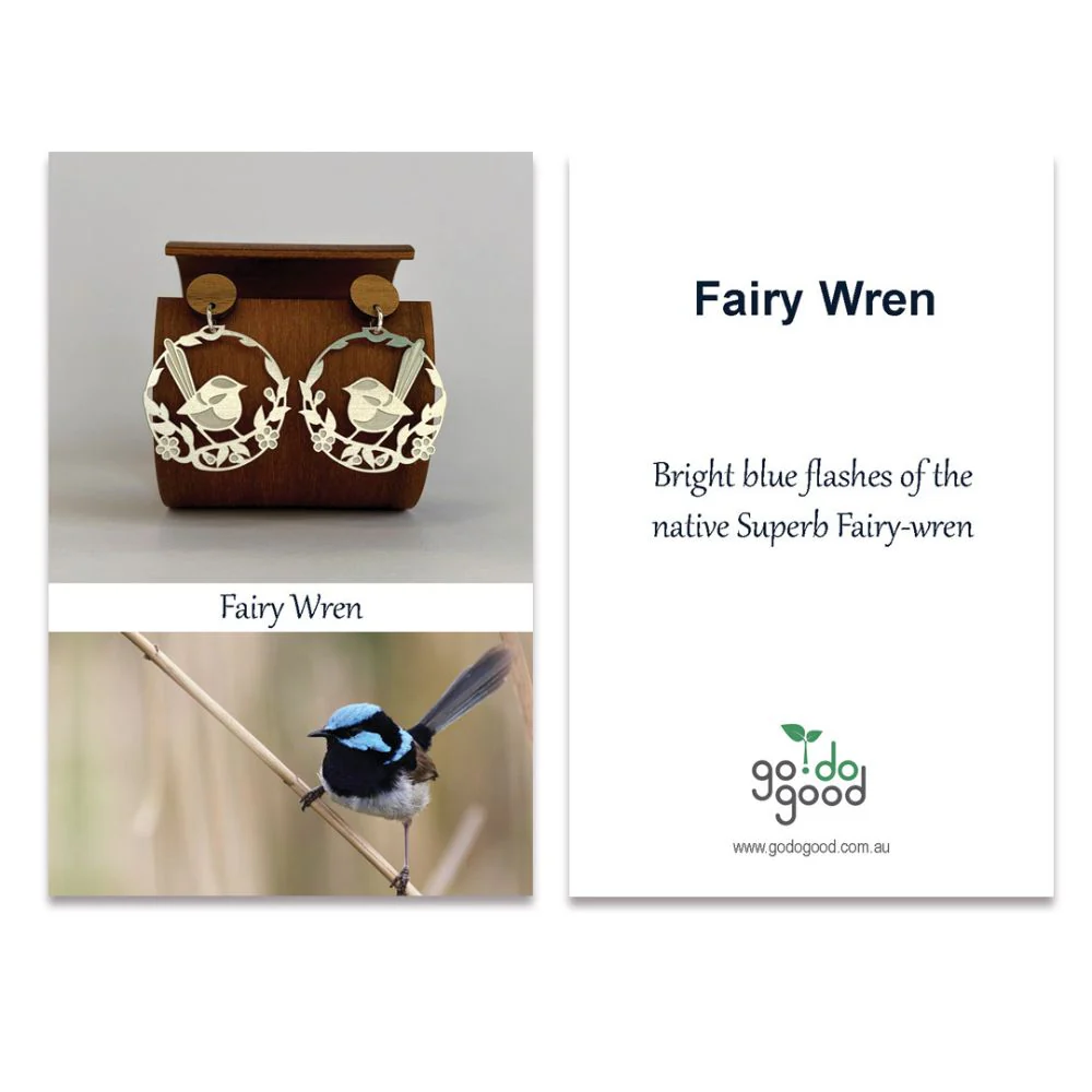 Go Do Good Hook Earrings - Fairy Wren - Image 4