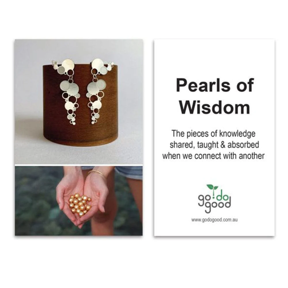 Go Do Good Hook Earrings - Pearls of Wisdom - Image 3
