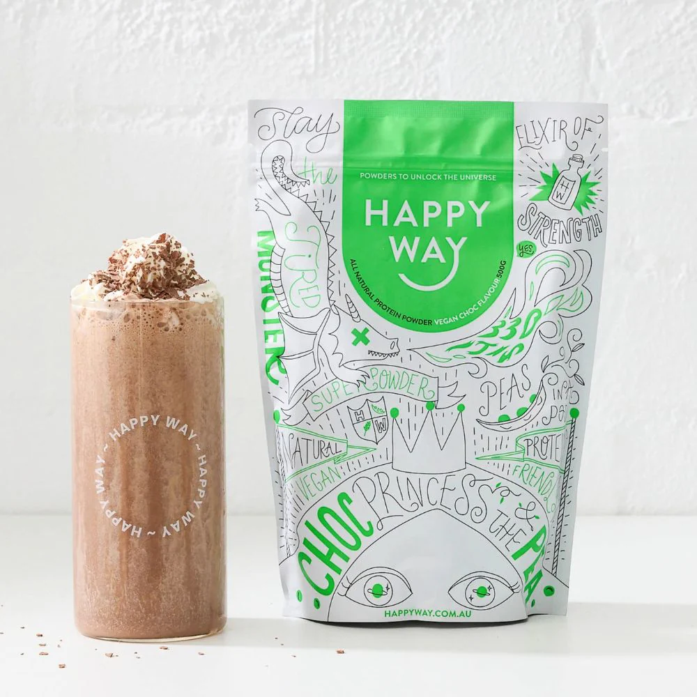 Happy Way Pea Protein Powder 500g - Chocolate - Image 2