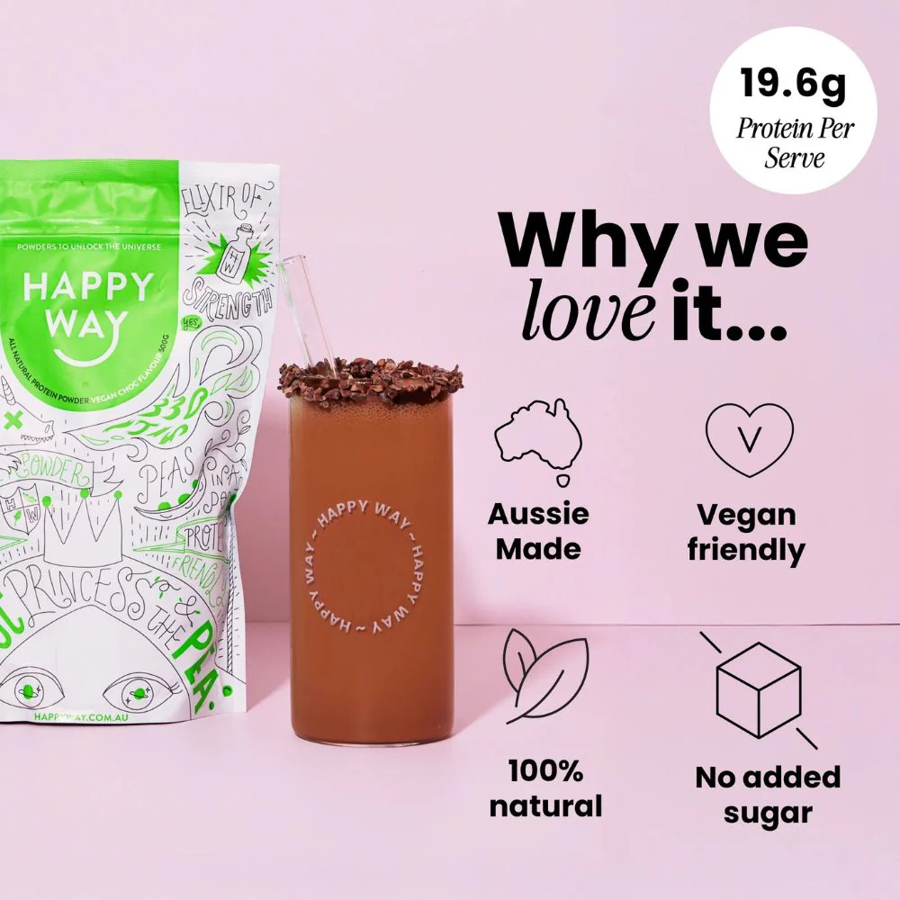Happy Way Pea Protein Powder 500g - Chocolate - Image 3