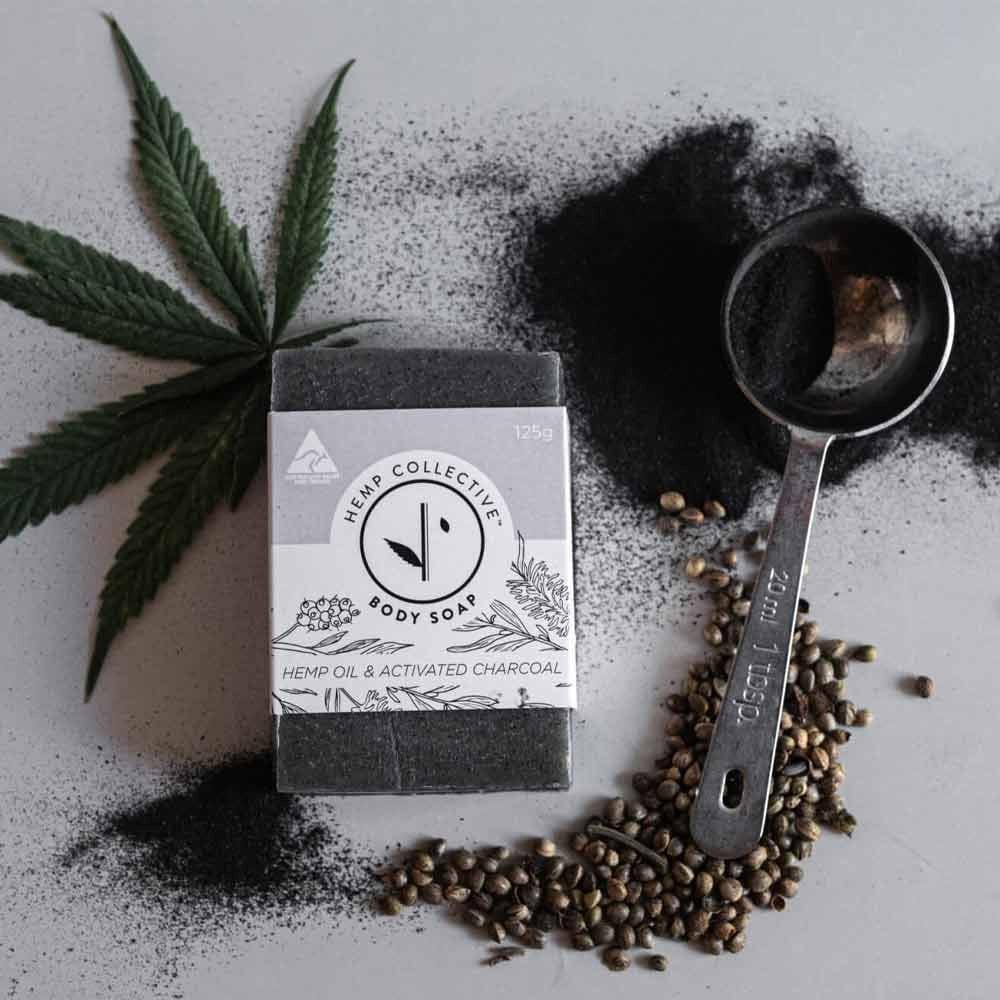 Hemp Collective Soap Bar - Hemp Oil & Activated Charcoal 125g - Image 3