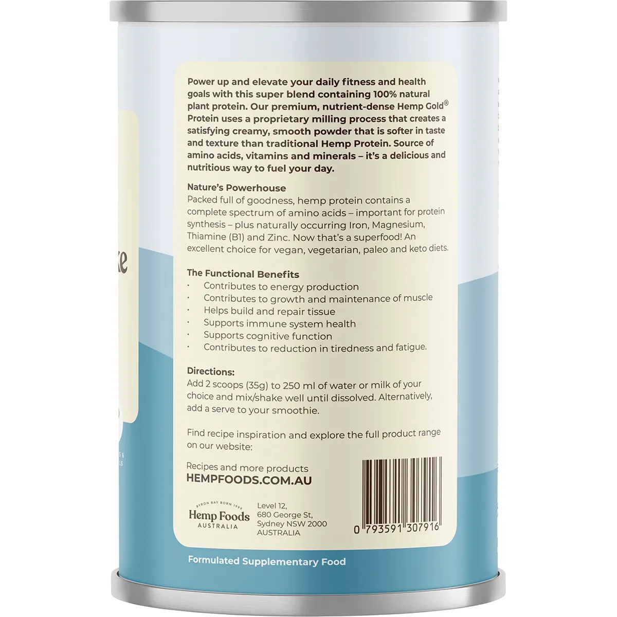 Hemp Foods Australia Organic Hemp Protein Shake - Vanilla 420g - Image 4