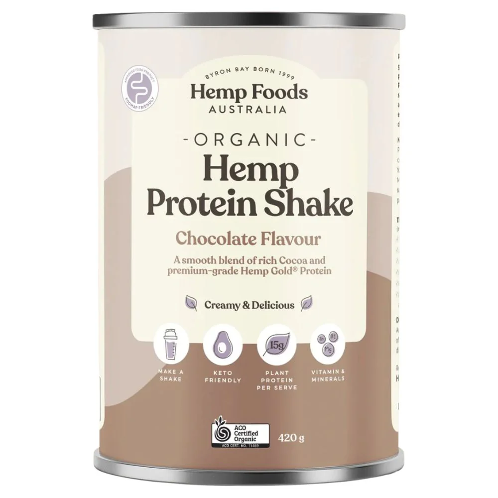 Hemp Foods Australia Organic Hemp Protein Shake - Chocolate 420g