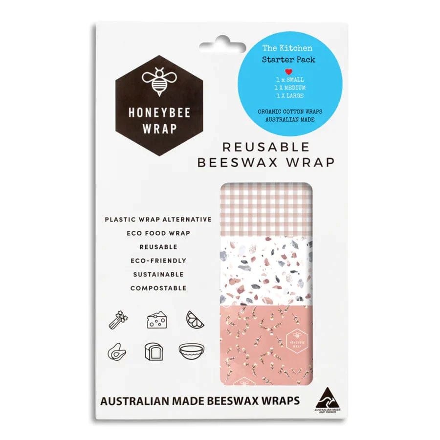 Honeybee Beeswax Food Wraps - Set Of 3 (S, M, L) - Image 3