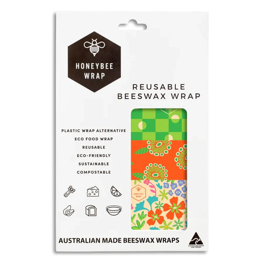 Honeybee Beeswax Food Wraps - Set Of 3 (S, M, L) - Image 4