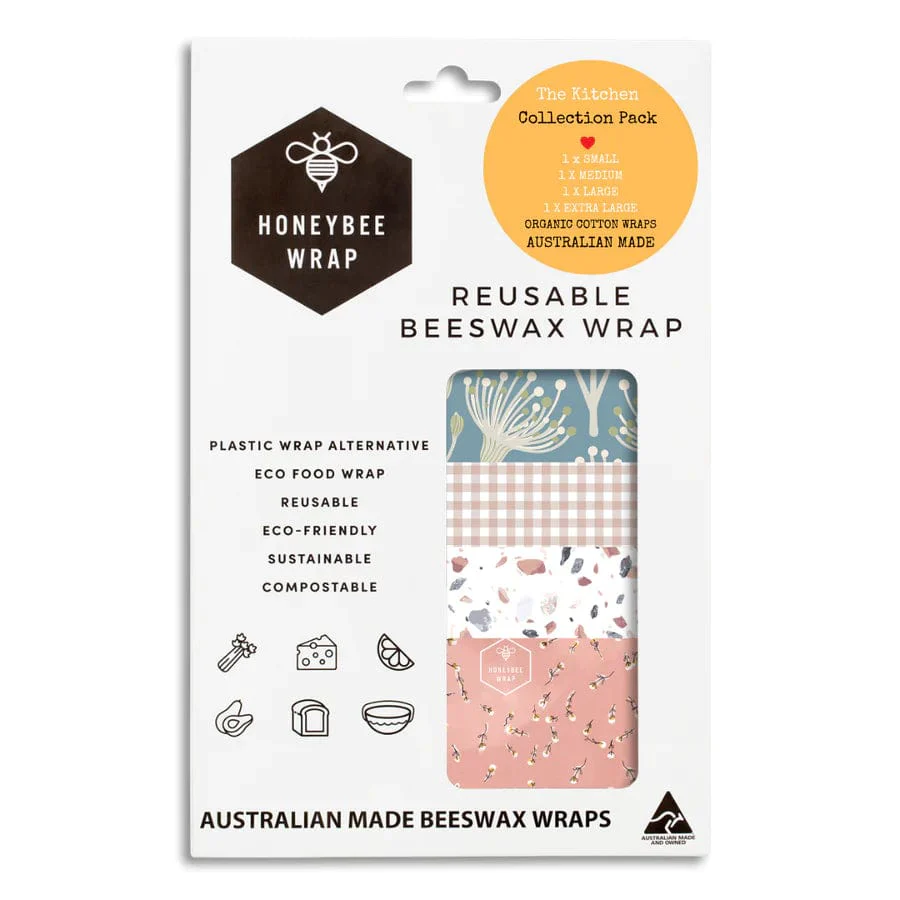 Honeybee Beeswax Food Wraps - Set Of 4 (S, M, L, XL) - Image 4