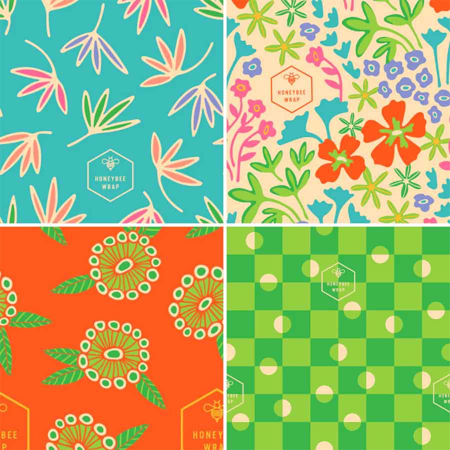 Honeybee Beeswax Food Wraps - Set Of 4 (S, M, L, XL) - Image 7