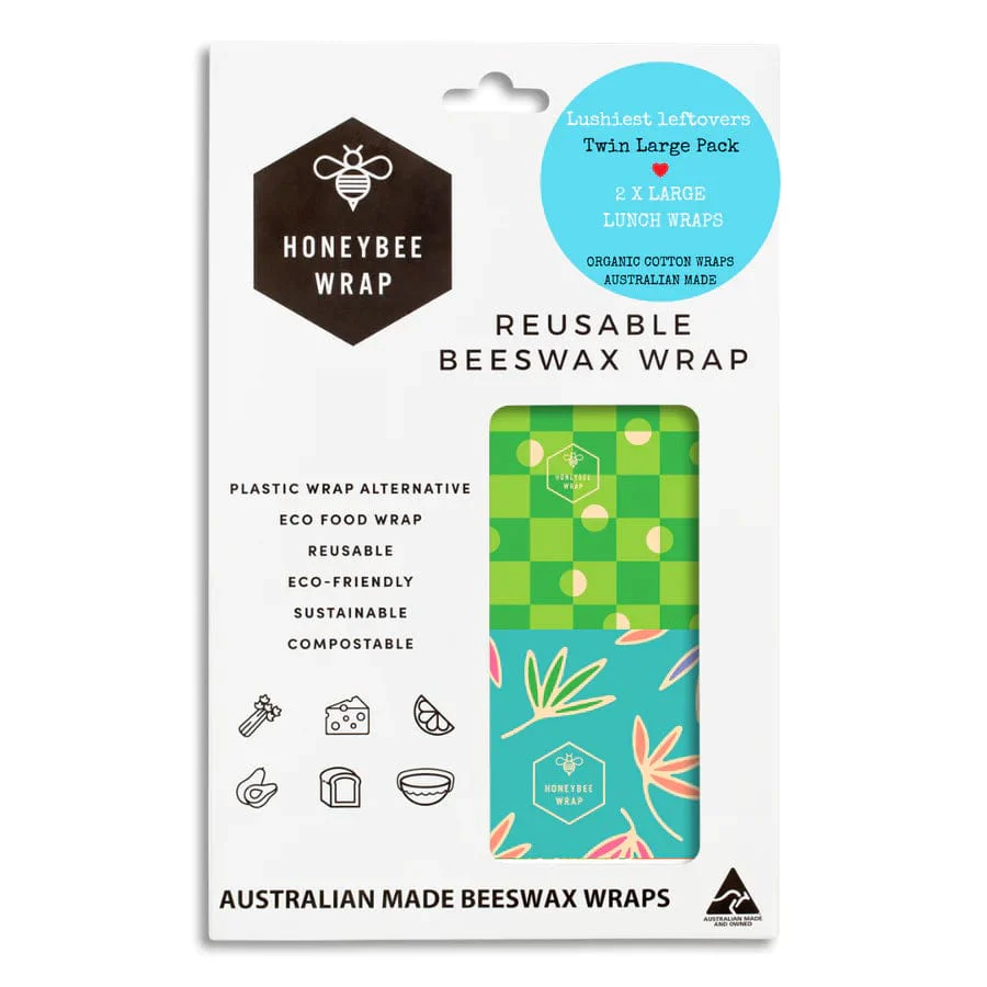 Honeybee Beeswax Food Wraps - Twin Set Large (34cm x 35cm) - Image 5