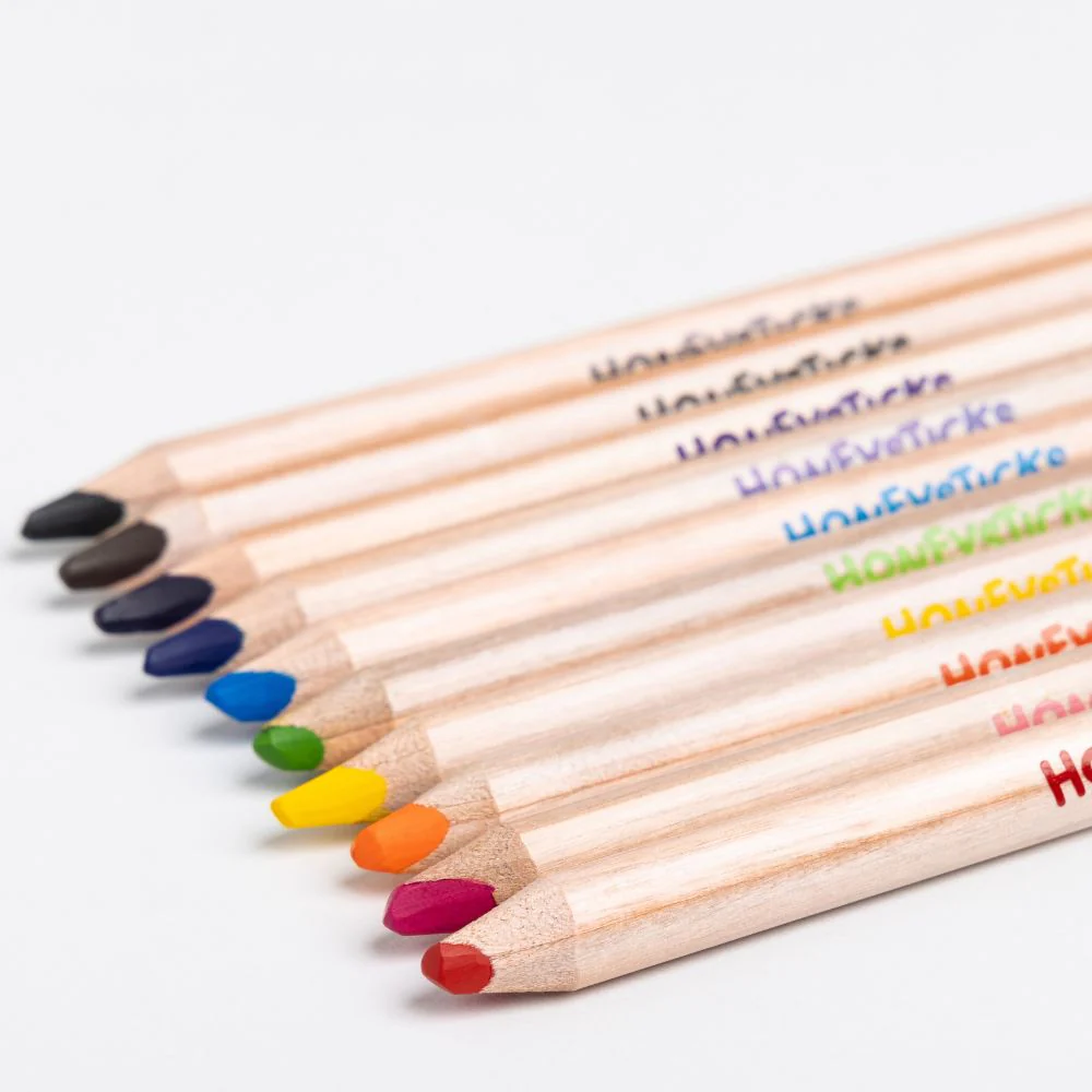 Honeysticks Beeswax Pencils - Jumbo Triangles 10pk - Image 2