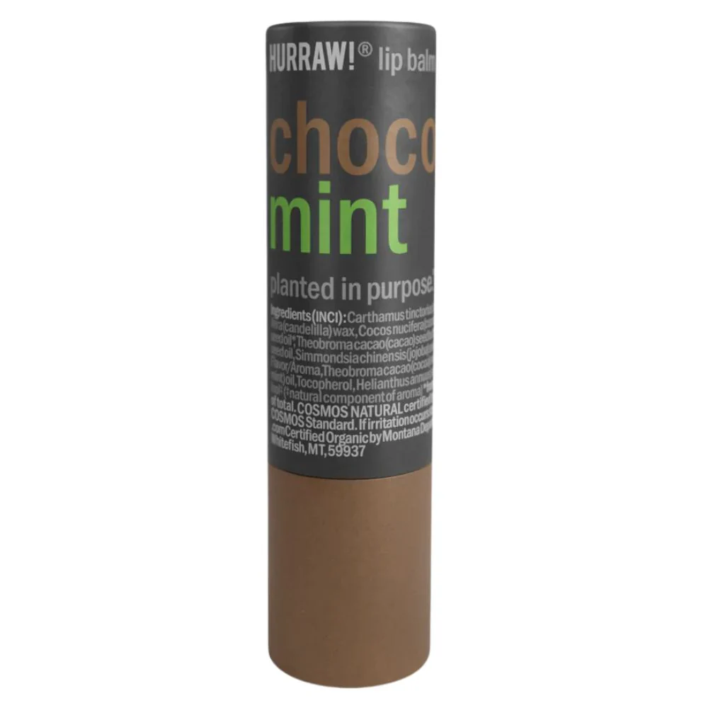 Hurraw Lip Balm - Choco & Mint (Cardboard Tube) - Image 2