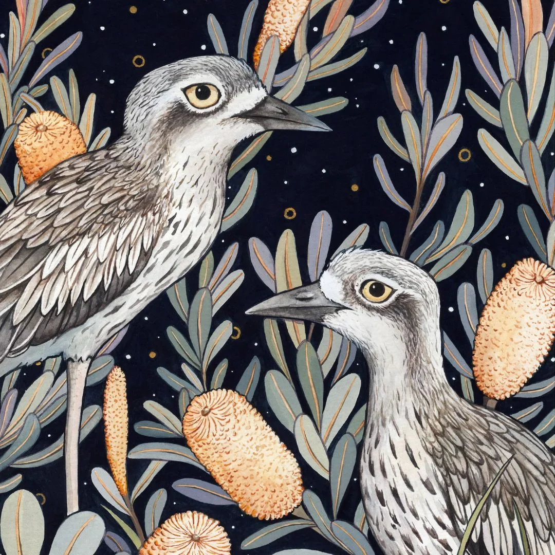 Ingrid Bartkowiak Art Card - Bush Stone Curlew - Image 2