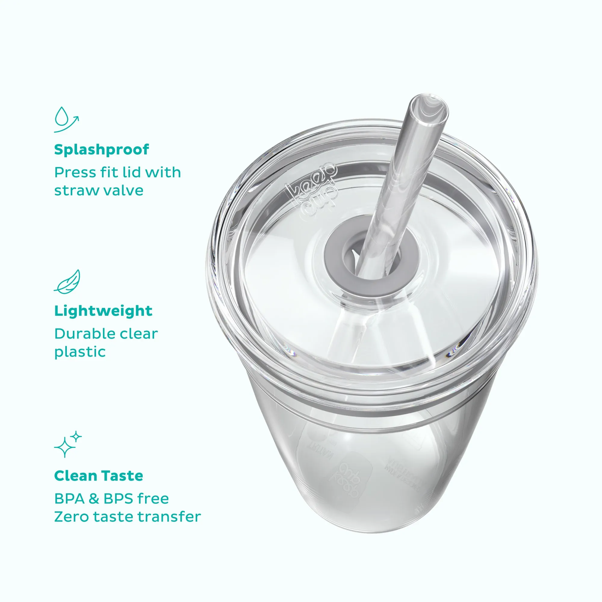 KeepCup Original Clear Plastic Cold Cup - Boba - Image 3
