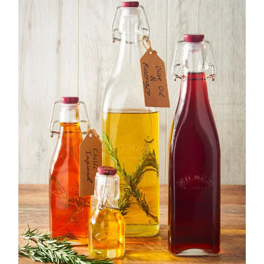 Kilner Clip Top Square Preserve Bottle 1L - Image 2