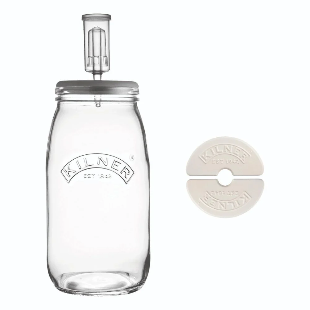 Kilner Fermentation Jar Kit with One 3 Litre Jar, Air Lock Lid, Weights - Image 3