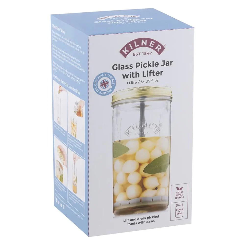 Kilner Pickle Jar with Lifter 1 Litre