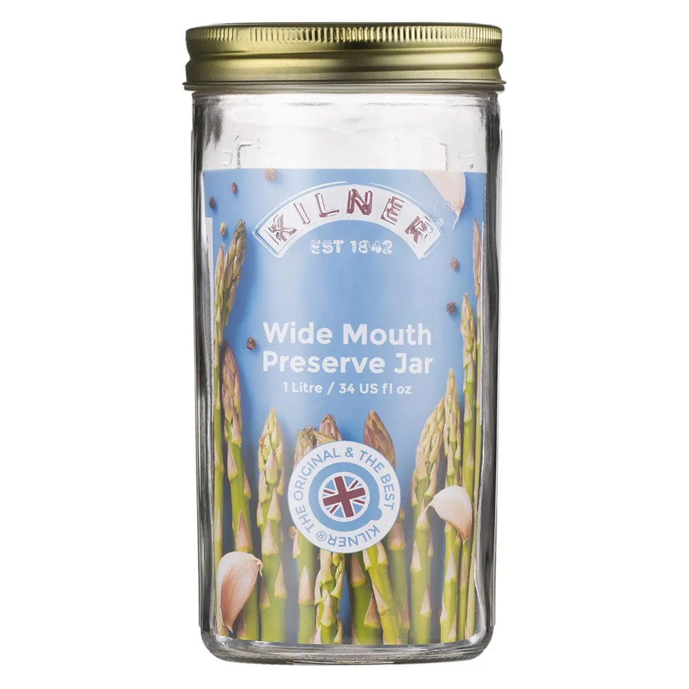 Kilner Wide Mouth Preserve Jar 1 Litre - Image 3