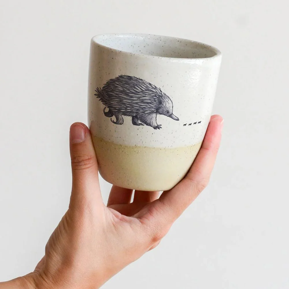 Kim Wallace Ceramic Cup 12oz - Artist Renee Treml - Image 4