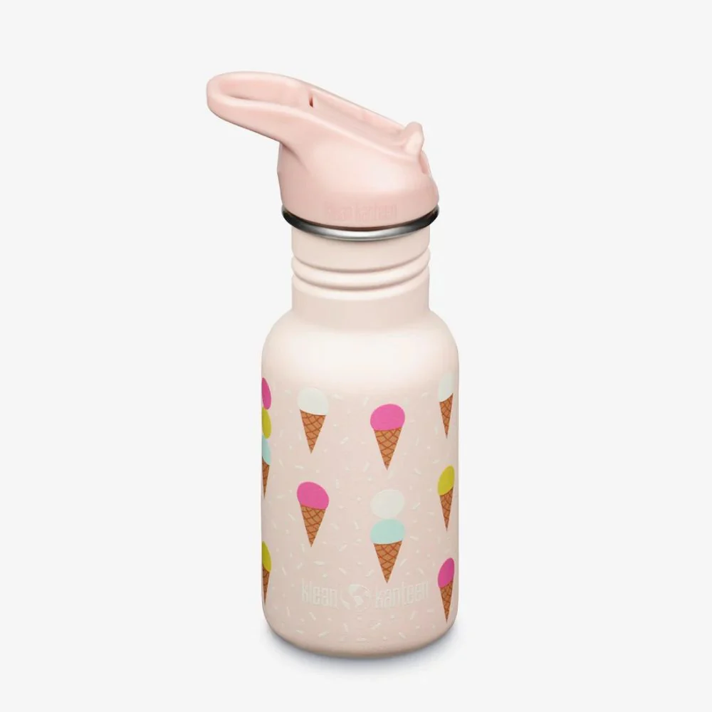 Klean Kanteen Kids 12oz (355ml) Stainless Steel Water Bottle with Flip Seal Sport Cap & Straw - Image 2