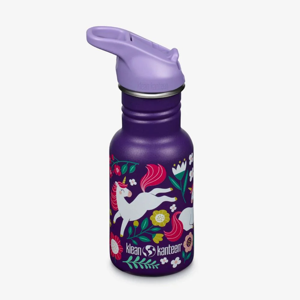 Klean Kanteen Kids 12oz (355ml) Stainless Steel Water Bottle with Flip Seal Sport Cap & Straw - Image 7