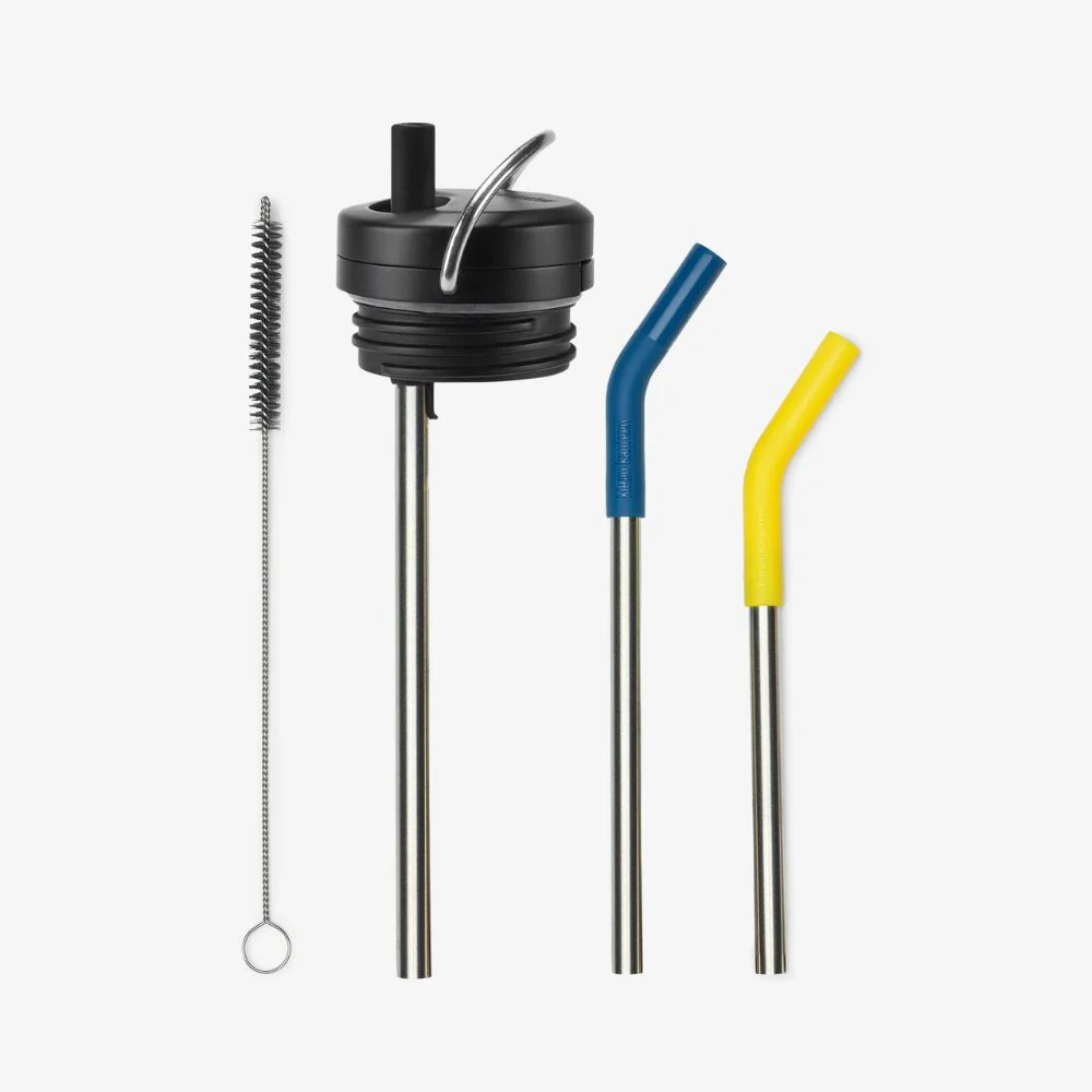 Klean Kanteen Twist Cap w/Straw Kit (for TKWide Bottles) Black