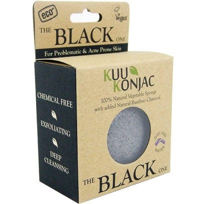 KUU Konjac sponge - bamboo charcoal for acne prone skin - Image 4