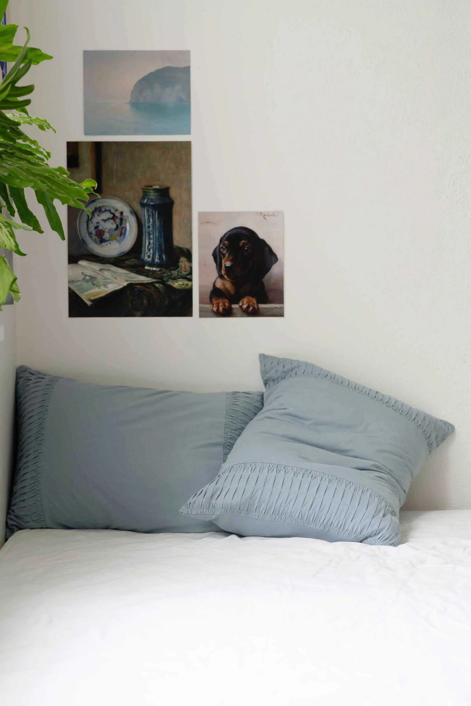 Lazybones Organic Cotton Rosette Pillowcase Set - Chambray - Image 5