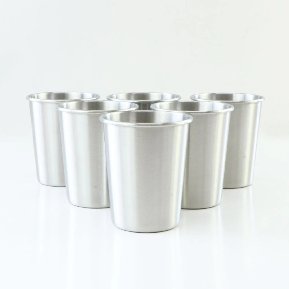 Stainless Steel Drinking Cups - Set of 6 - Image 4