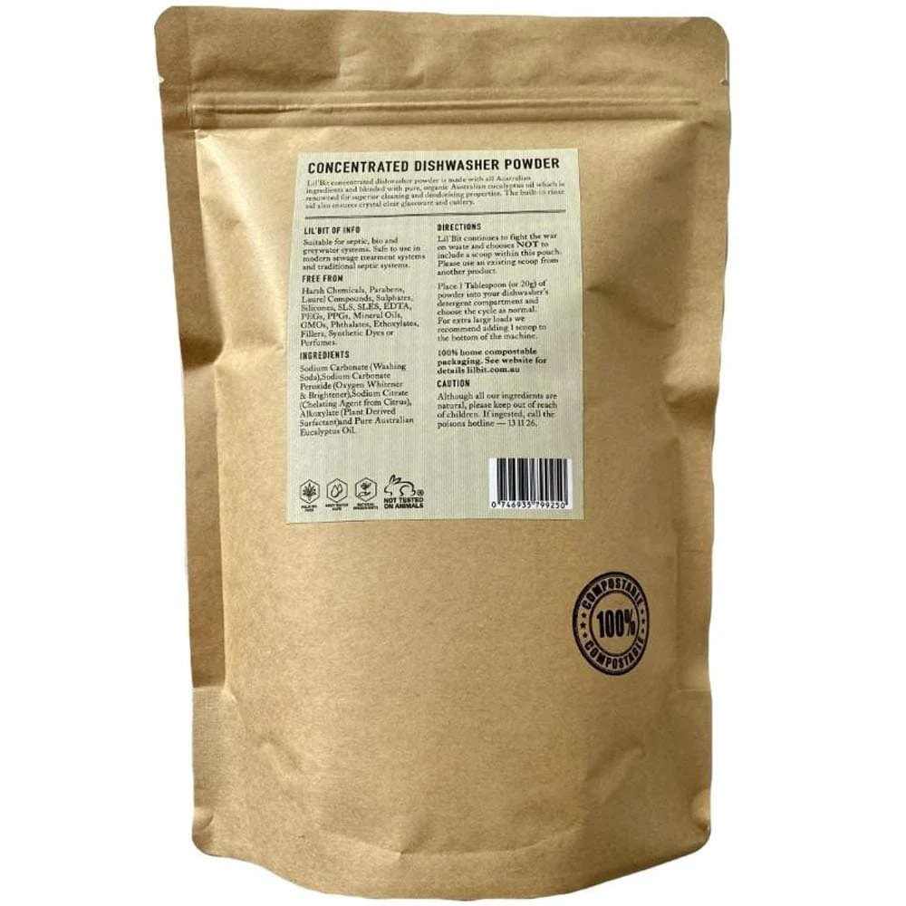 Lil Bit Dishwasher Powder Eucalyptus 1kg - Image 2