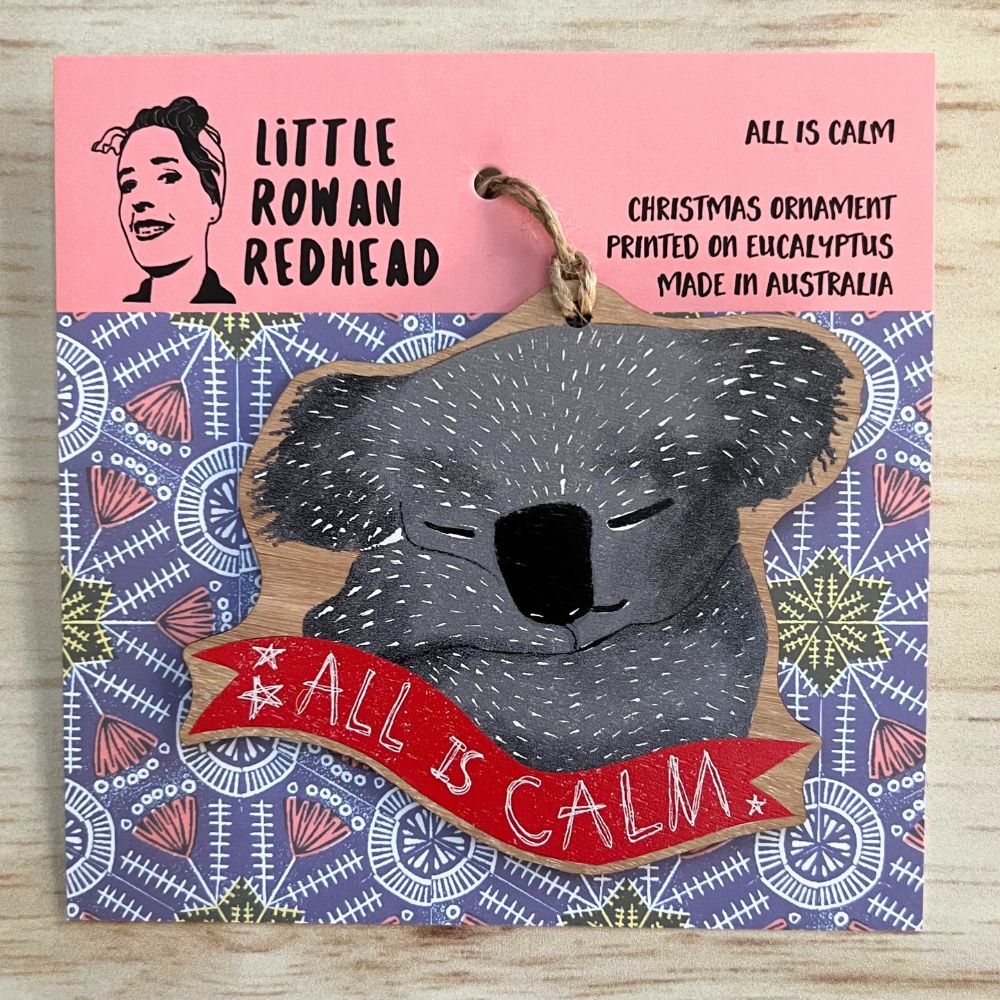 Little Rowan Redhead Wooden Ornament - All Is Calm Koala - Image 3