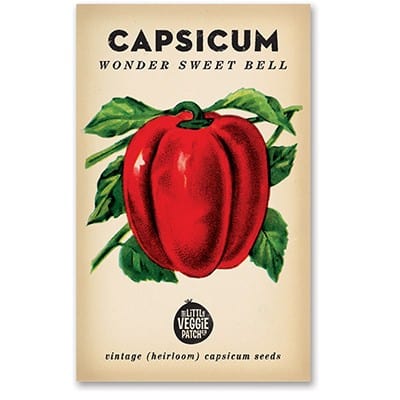 Little Veggie Patch Heirloom Seeds - Capsicum (California Wonder)
