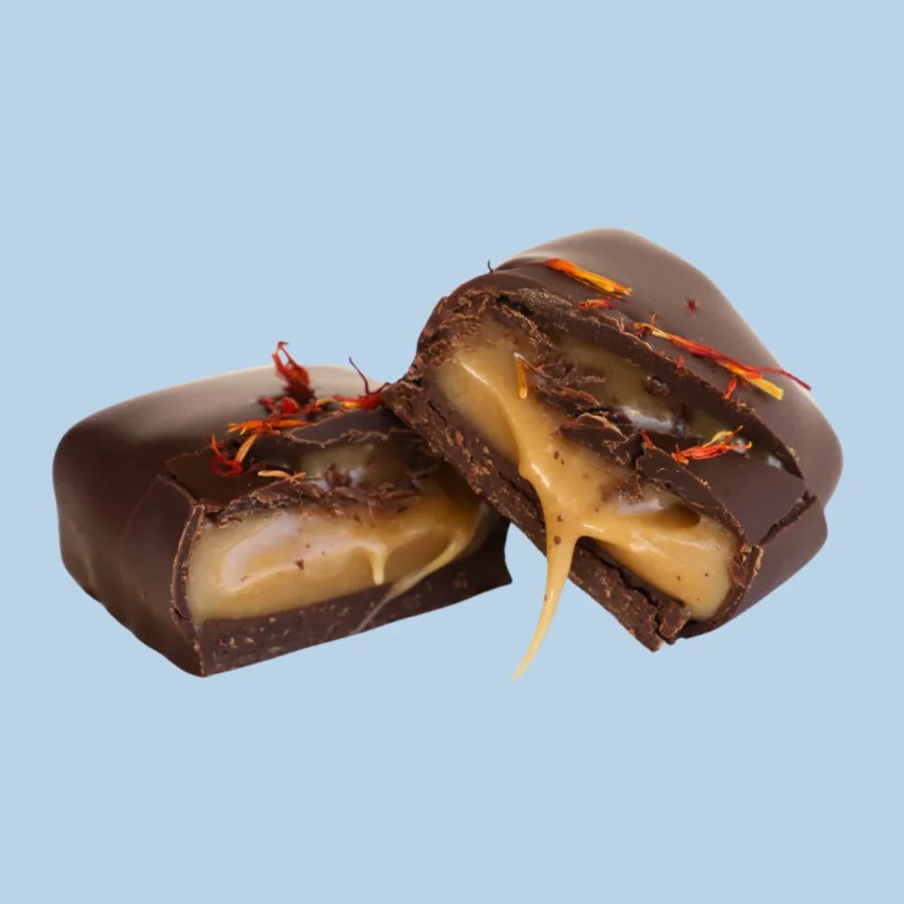 Loco Love Classic Chewy Caramel Vegan Chocolate - 5 Pack 175g - Image 2