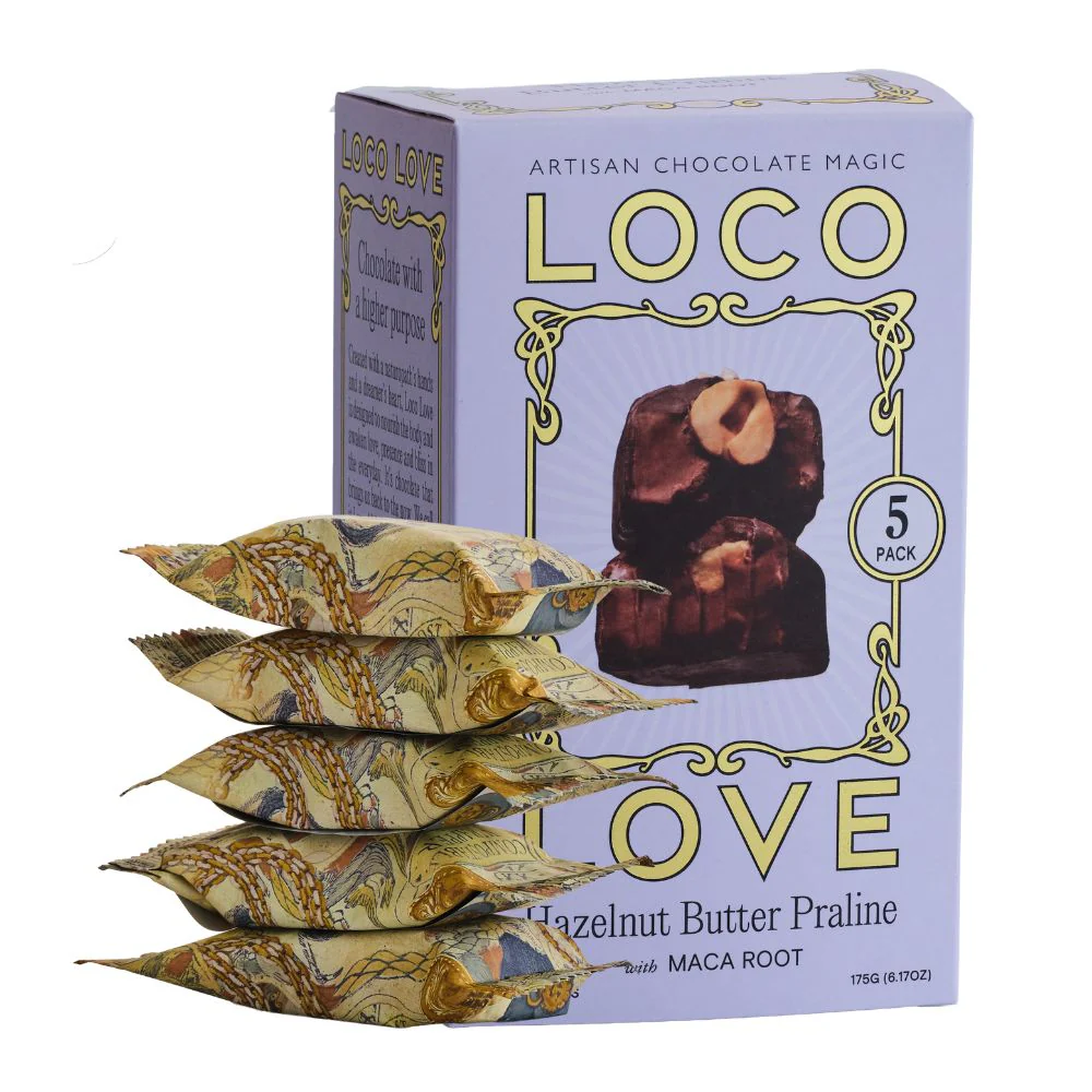 Loco Love Hazelnut Butter Praline Vegan Chocolate - 5 Pack 175g - Image 3
