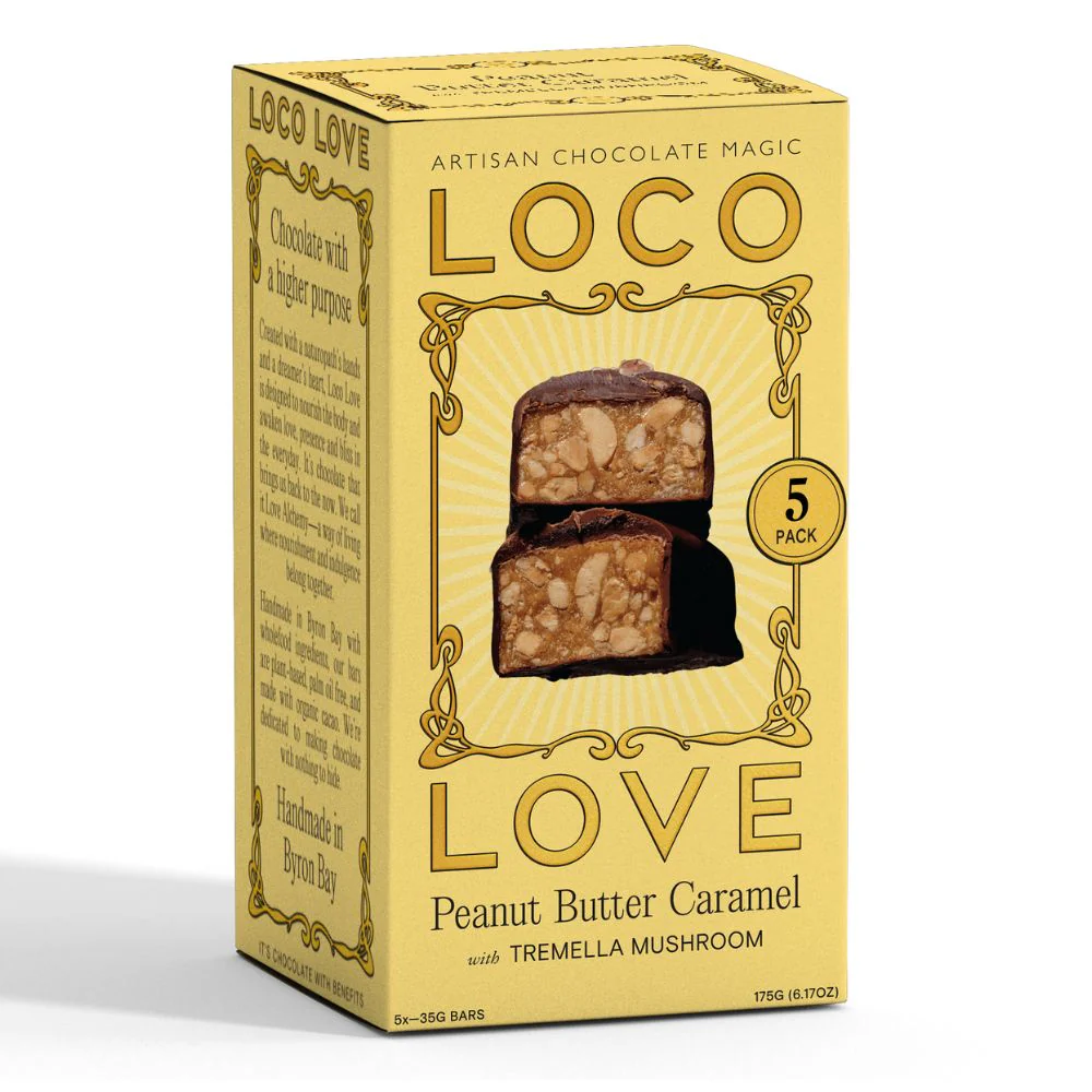 Loco Love Peanut Butter Caramel Vegan Chocolate - 5 Pack 175g
