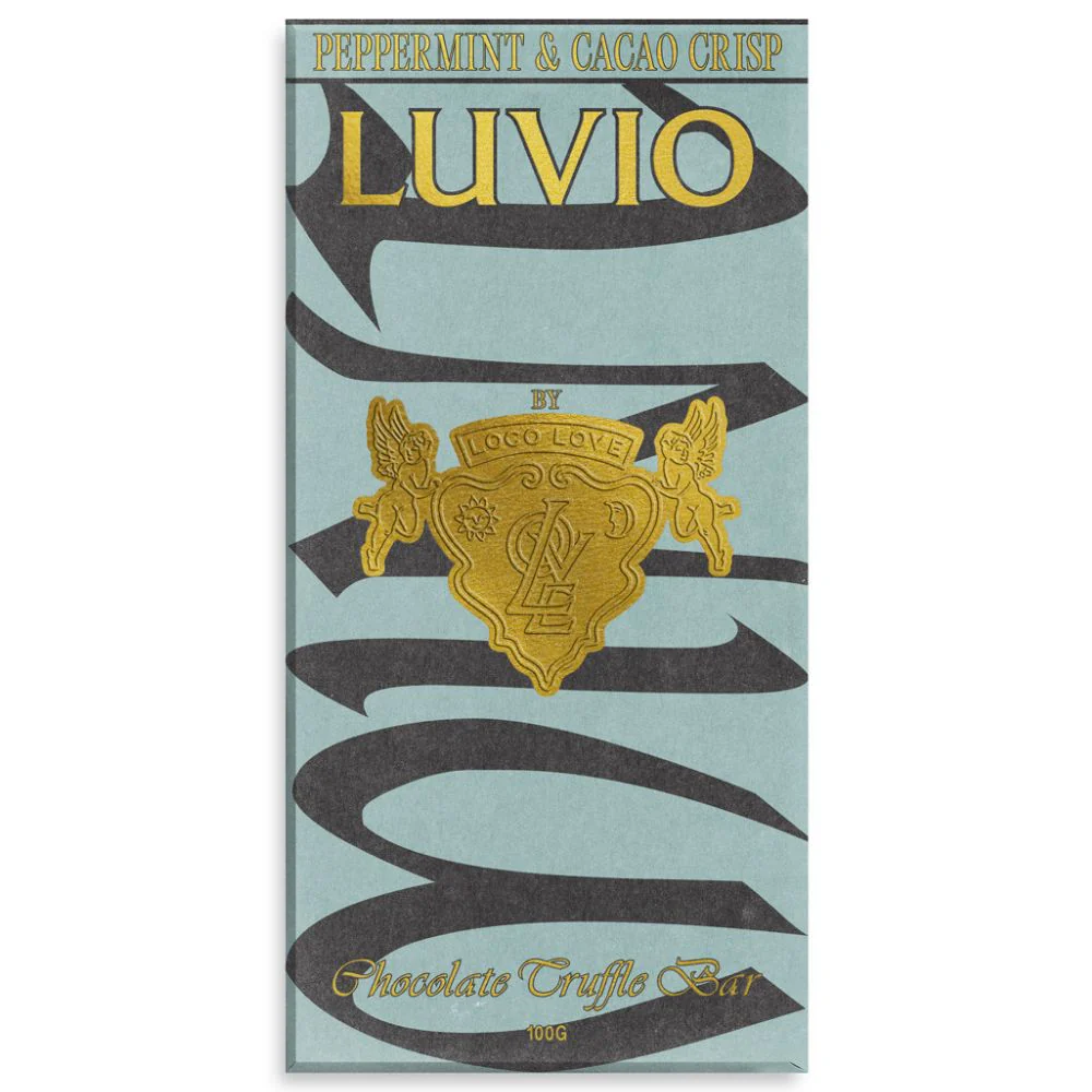 Loco Love Luvio Peppermint & Cacao Crisp Vegan Chocolate - 90g