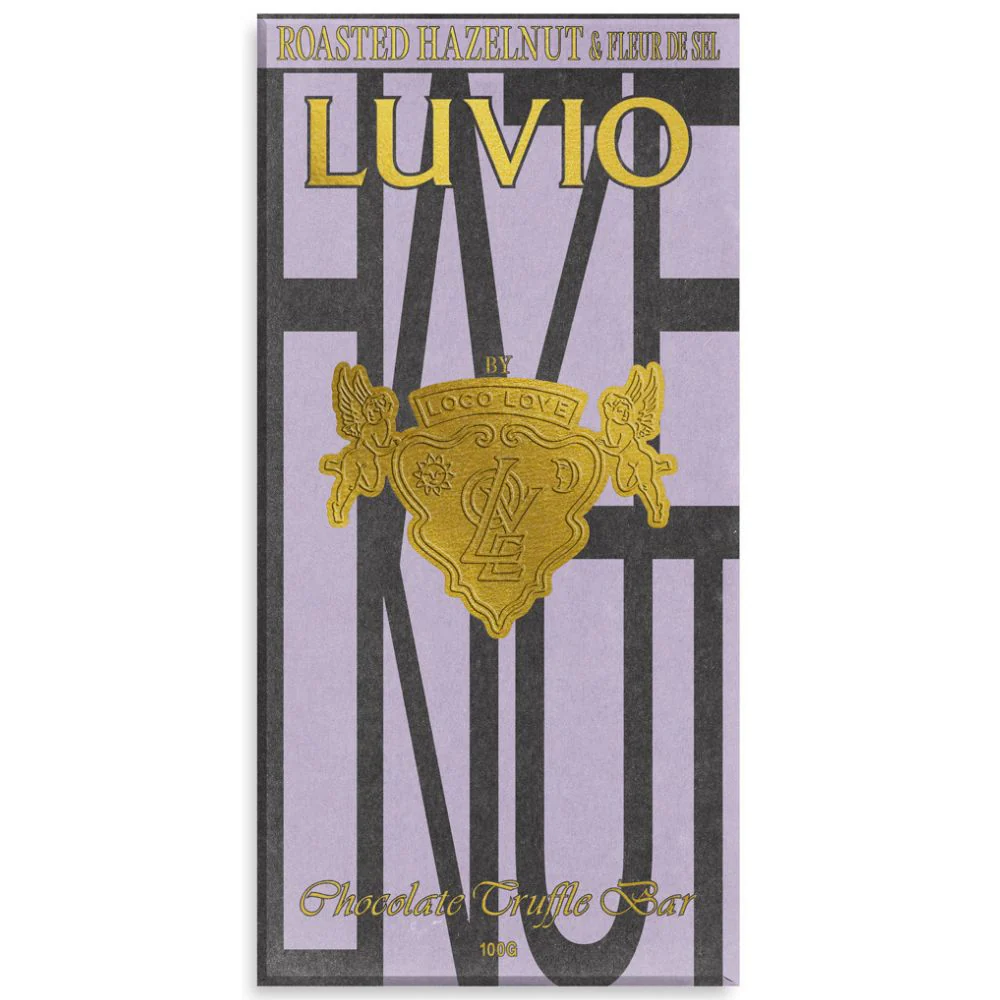 Loco Love Luvio Roasted Hazelnut & Fleur De Sel Vegan Chocolate - 90g