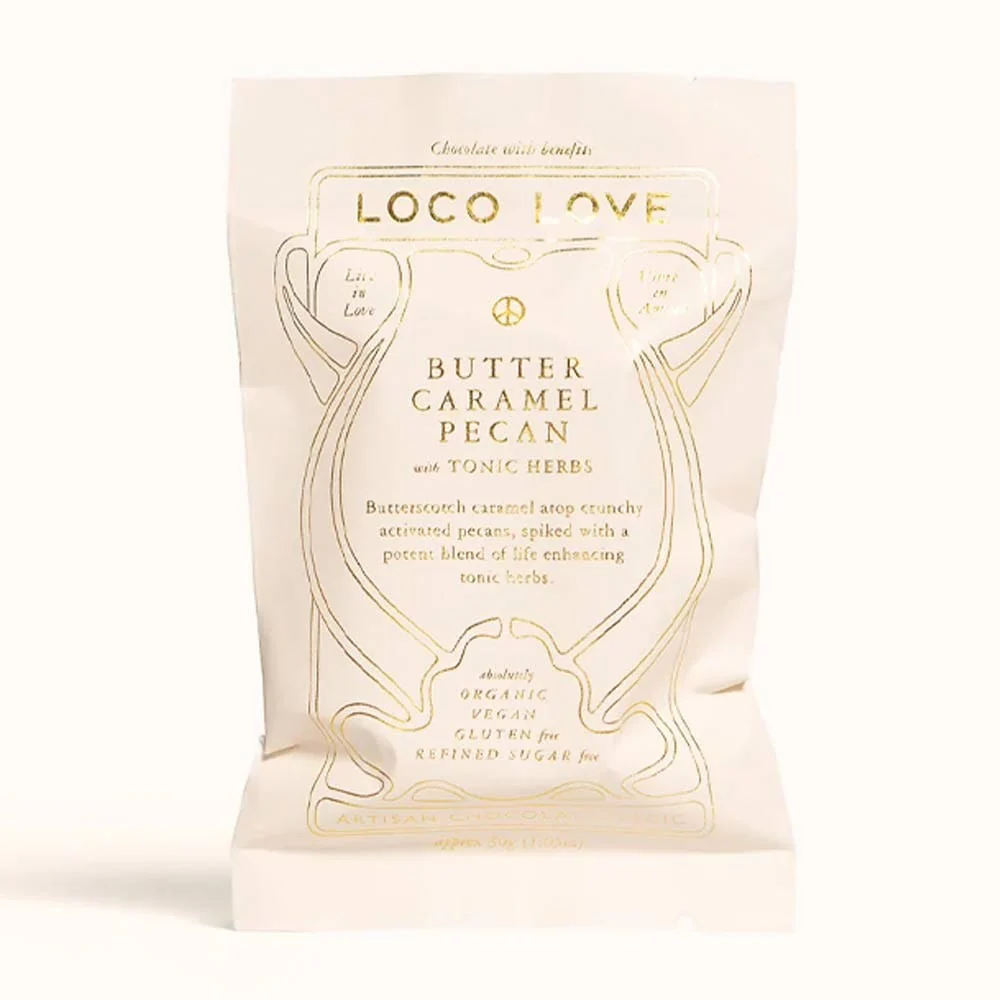 Loco Love Butter Caramel Pecan Vegan Chocolate - Single 35g - Image 2