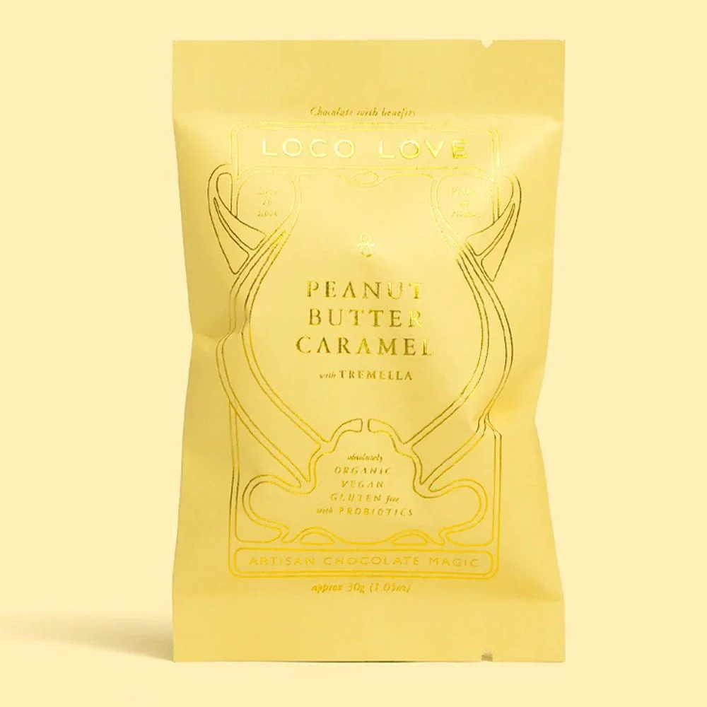 Loco Love Peanut Butter Caramel Vegan Chocolate - Single 35g - Image 2