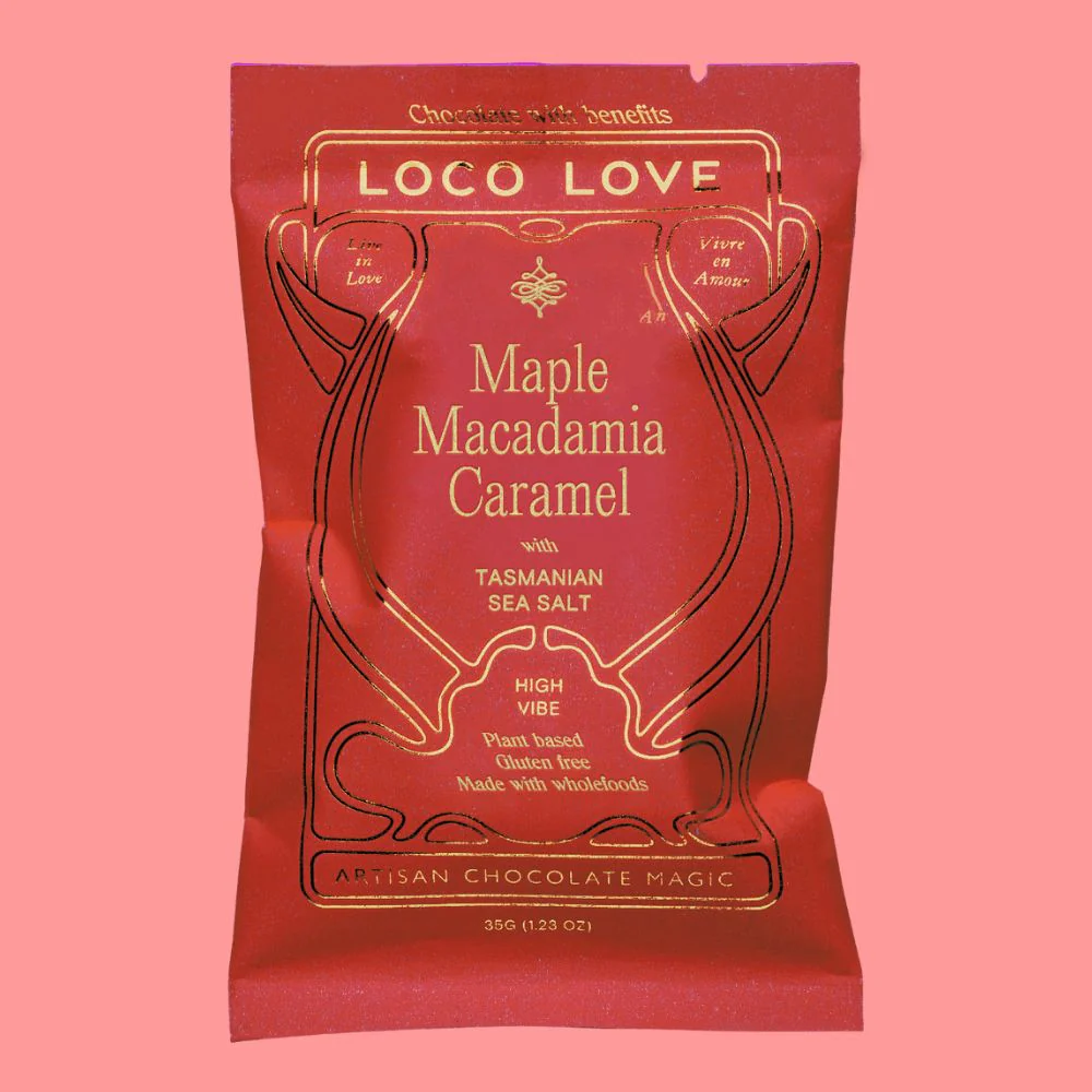 Loco Love Macadamia Maple Vegan Chocolate - Single 35g
