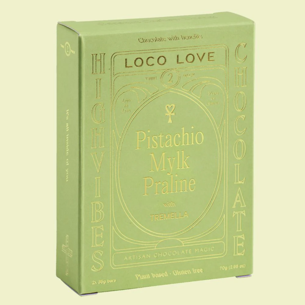 Loco Love Pistachio Mylk Praline Vegan Chocolate - Twin Pack 70g
