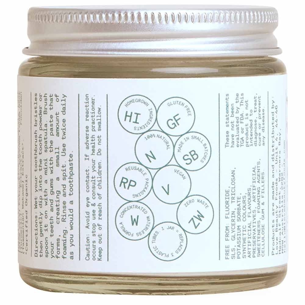 Love Beauty Foods Tooth Powder 50g - Spearmint & Tasmanian Wakame - Image 2
