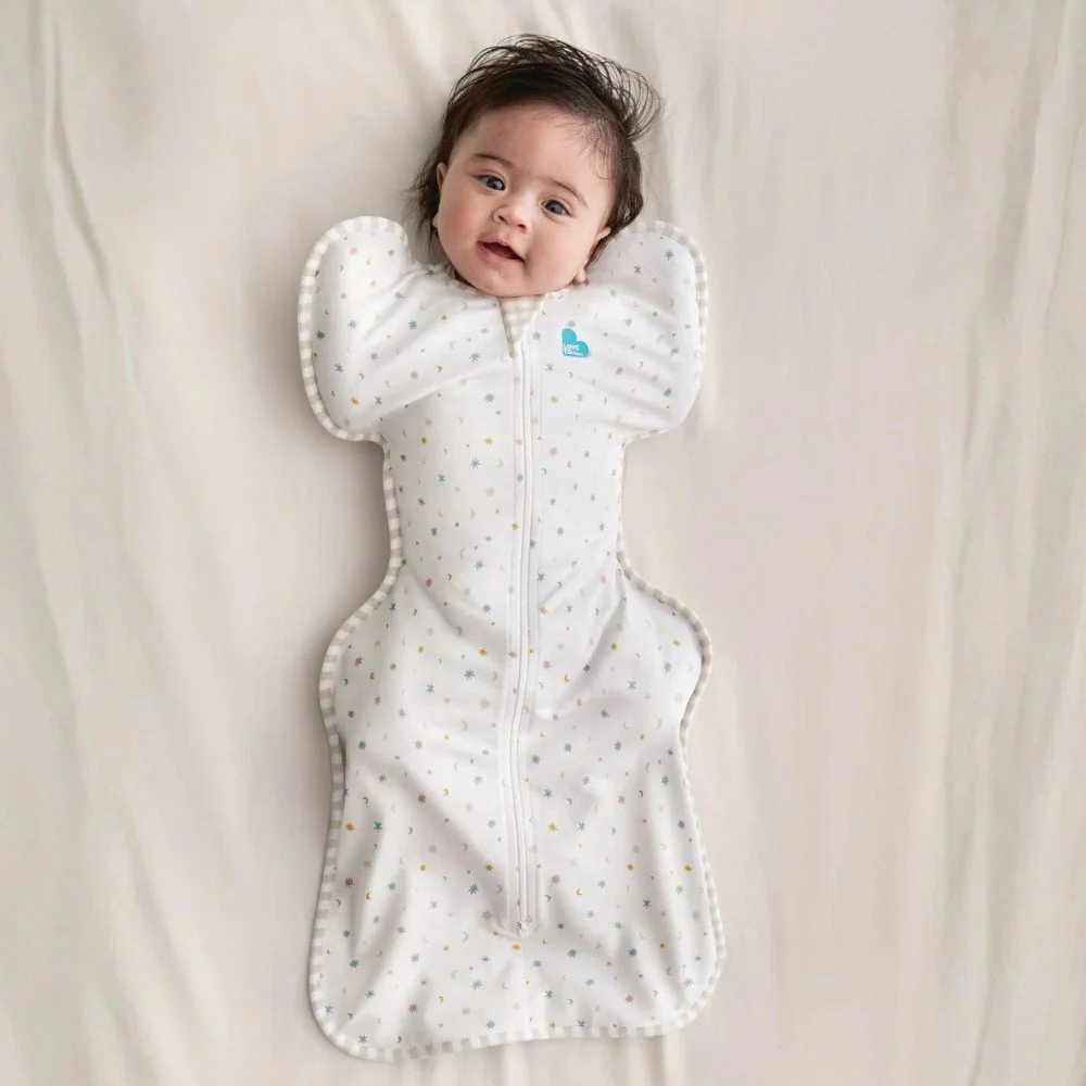 Love to Dream Swaddle Up 0.2 Tog Organic Stretch Cotton Sleeping Bag - Starlight