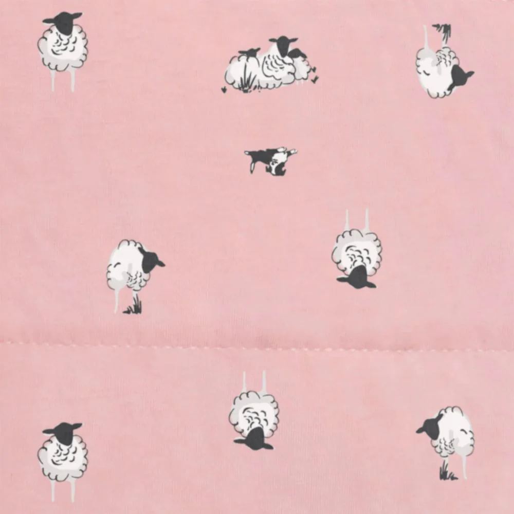 Love to Dream Swaddle Up 2.5 Tog Quilted Organic Cotton & Merino Sleeping Bag - Lamb's Best Friend (Rose) - Image 4