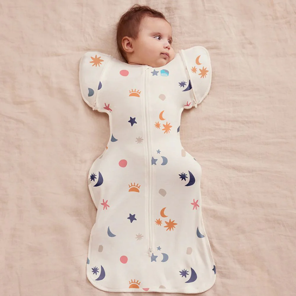 Love to Dream Swaddle Up Transition Bag 1.0 Tog Organic Stretch Cotton Sleeping Bag - Lunar