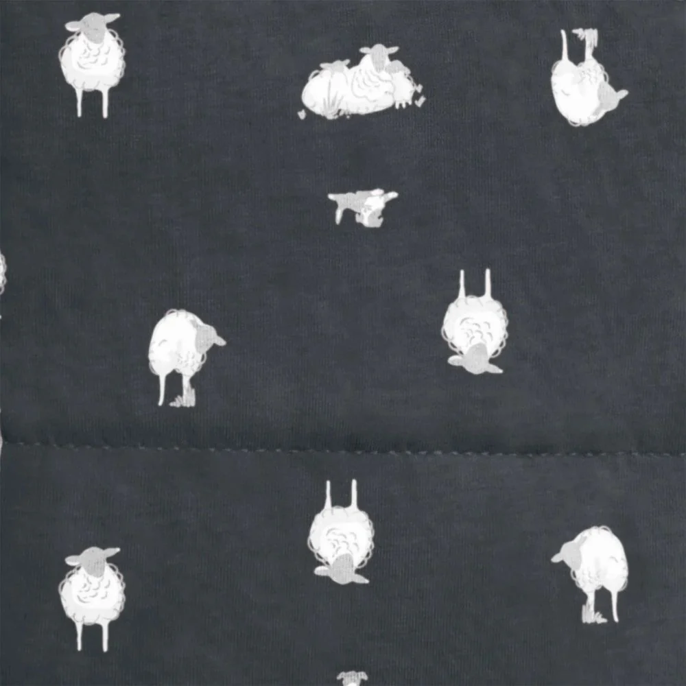 Love to Dream Swaddle Up Transition Bag 2.5 Tog Quilted Organic Cotton & Merino Sleeping Bag - Lamb's Best Friend (Charcoal) - Image 4