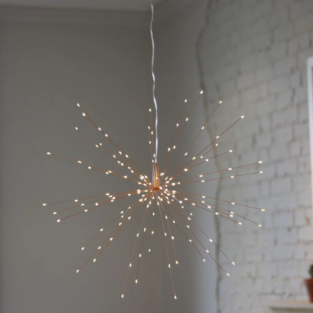 Lumina Hanging Single 50cm Starburst Copper - Indoor & Outdoor - Plug In - Image 3