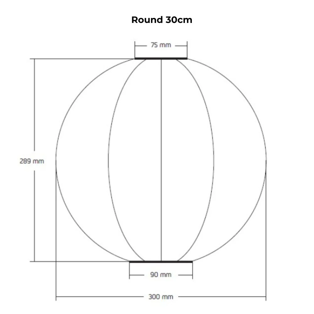 Lumiz Outdoor LED Solar Lantern - Round 30cm - Image 3
