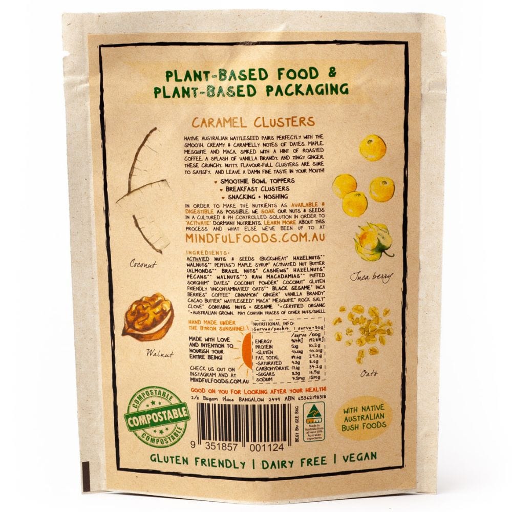 Mindful Foods Clusters - Caramel Wattleseed 200g - Image 3